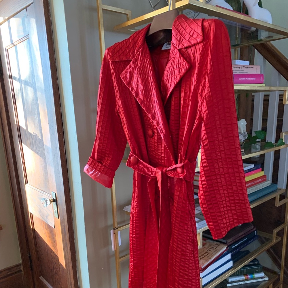Vintage silk Trench coat